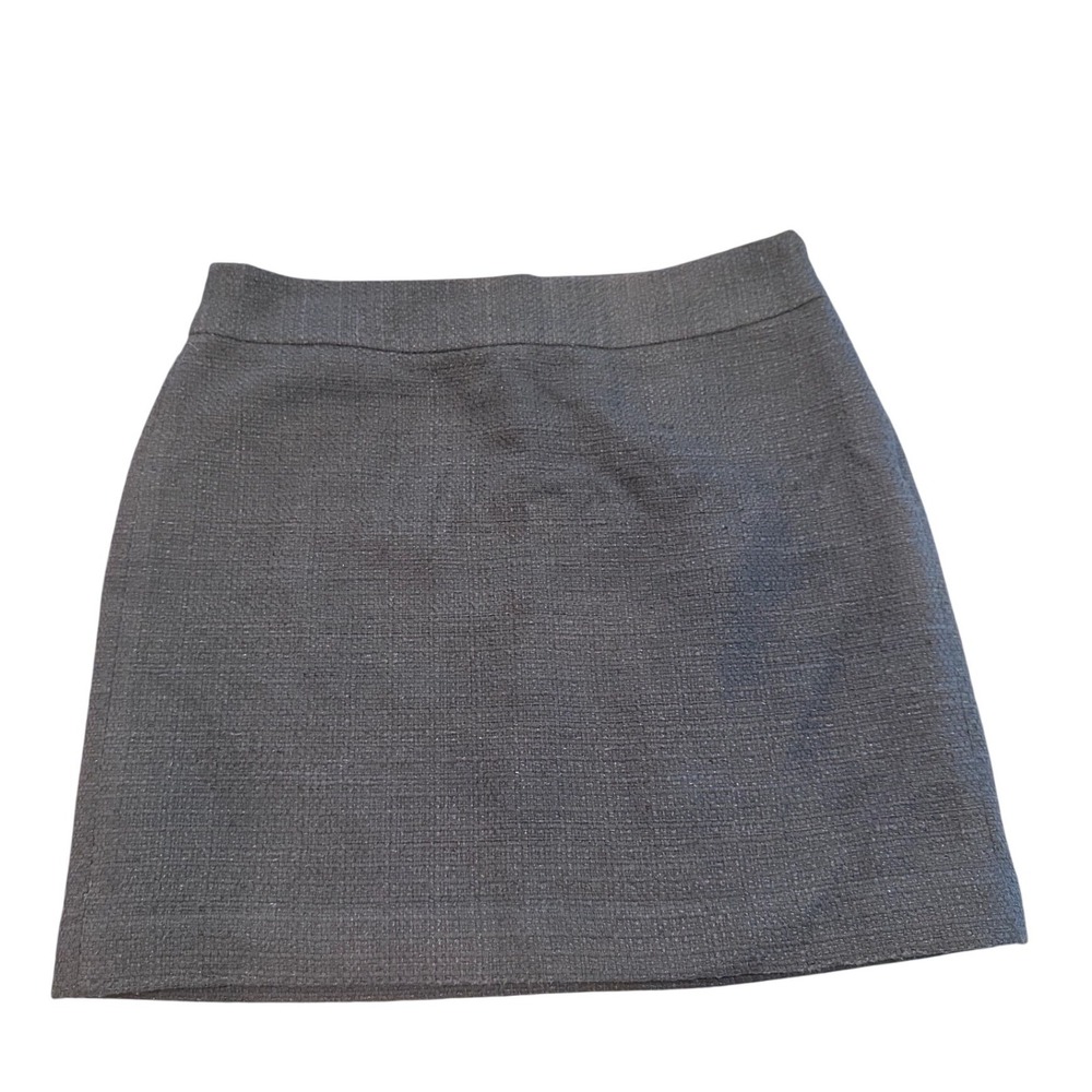 Banana Republic Navy Blue Textured Tweed Mini Skirt Size 8 Lined Professional
